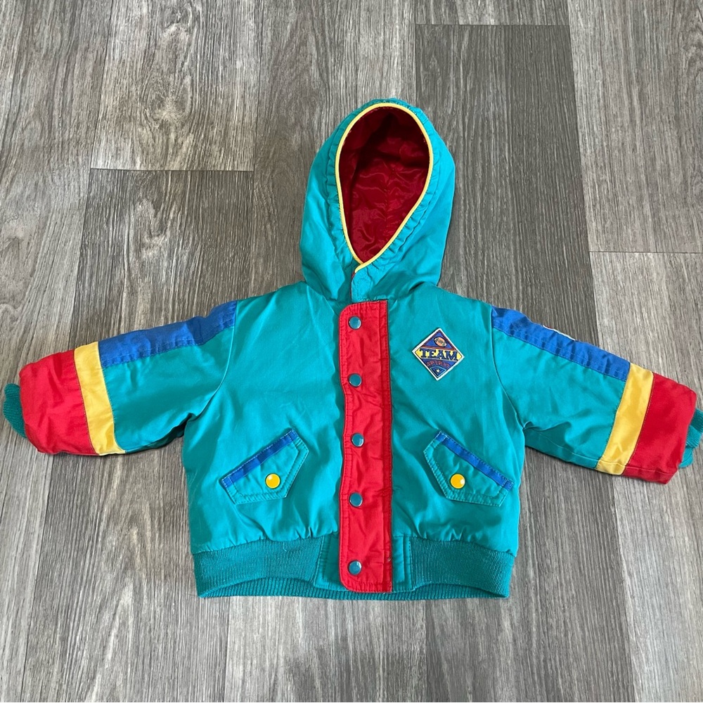 Vintage 90s Playskool Color Block Puffer Jacket
